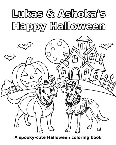 Happy Halloween coloring book cover