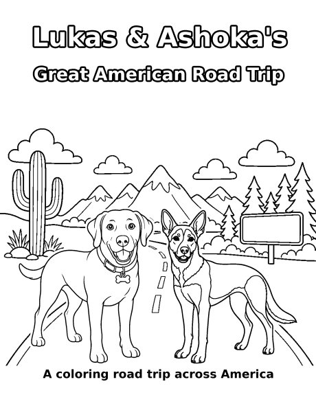 Great American Road Trip coloring book cover